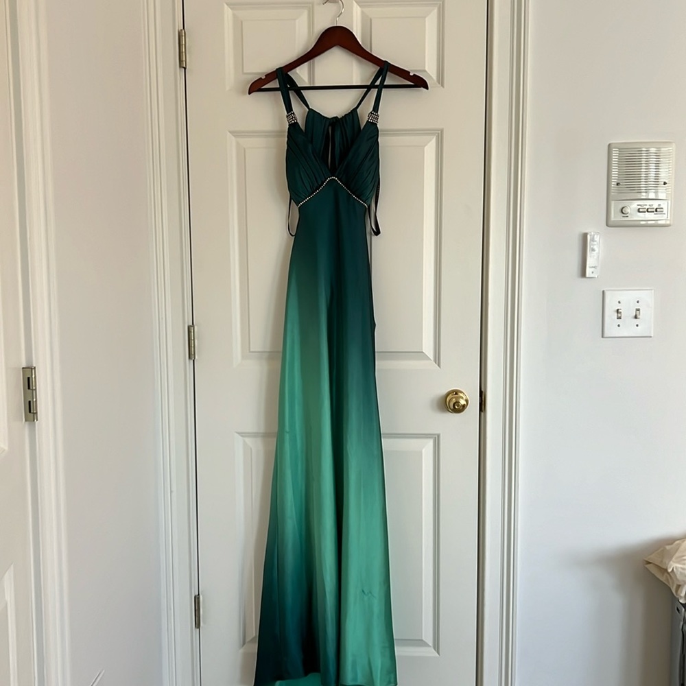 Satin Gradient Ombré Gown